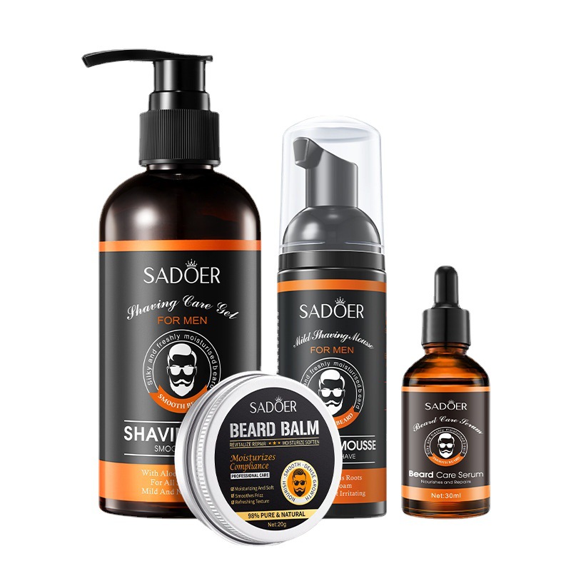Beard Oil Growth - Kit de crescimento de barba masculino,