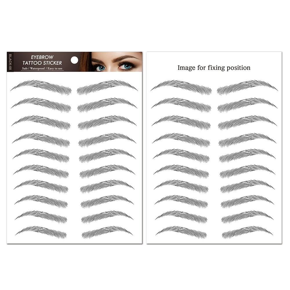 Men'S Grooming Eyebrow Shape - Adesivos de Sobrancelha 3D para Maquiagem,