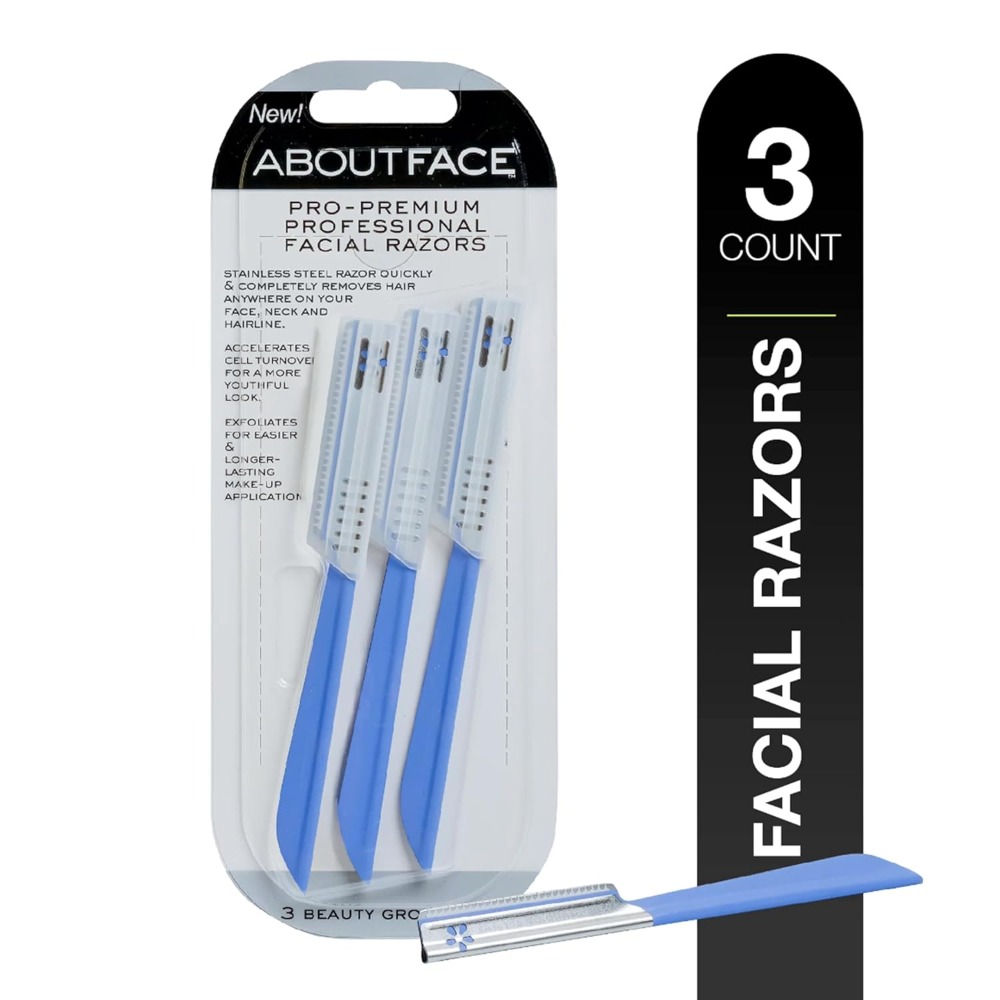 Men'S Grooming Eyebrow Shape - Conjunto Profissional de 3 Navalhas para